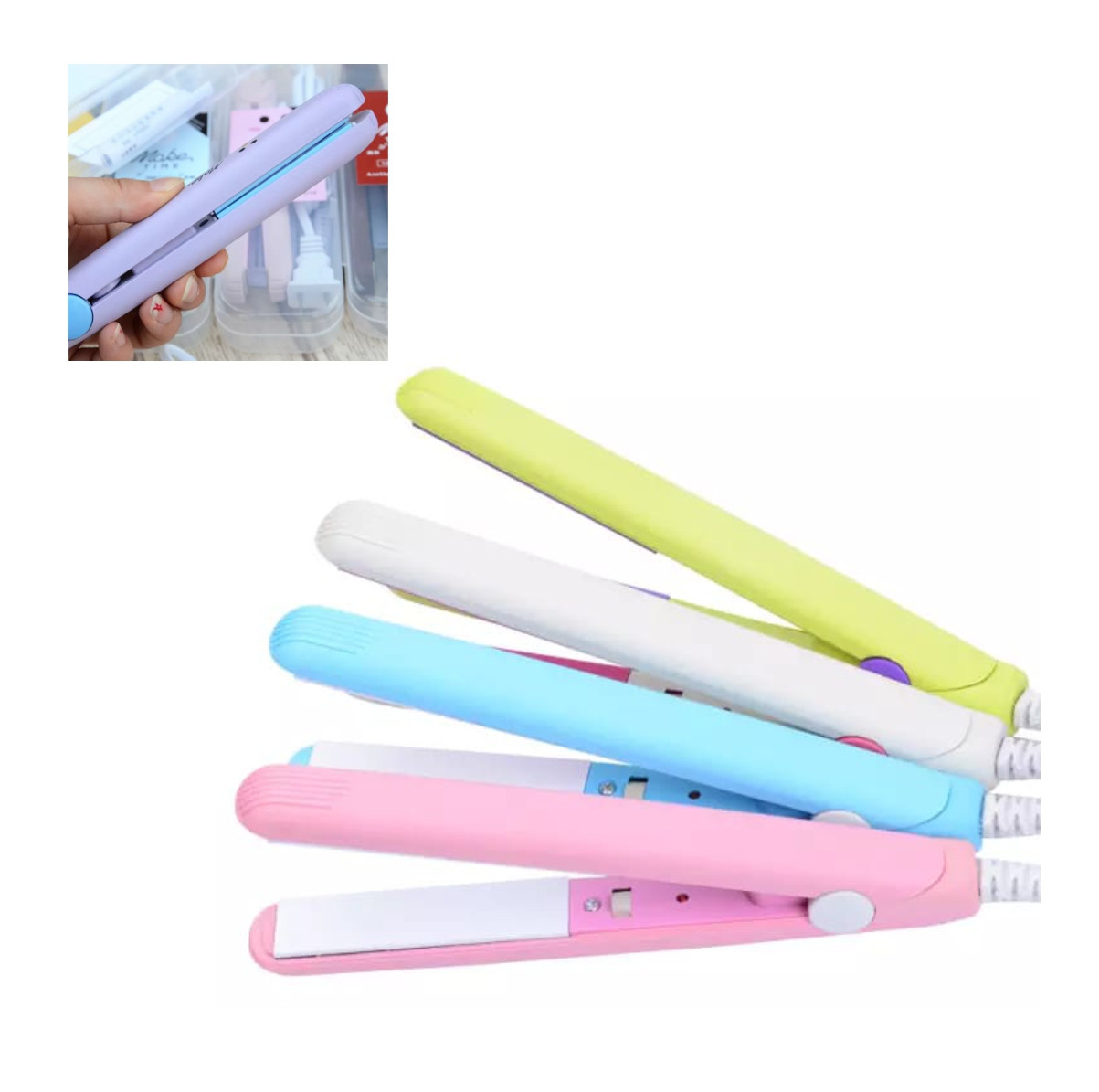 Vista 5 de Mini Plancha Viajera Colores - Color: Azul celeste